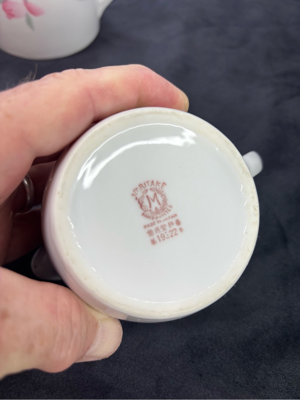 Vintage 1920's Noritake Hand-painted Sugar and Creamer Azalea Pattern # 19322 - Picture 8 of 9